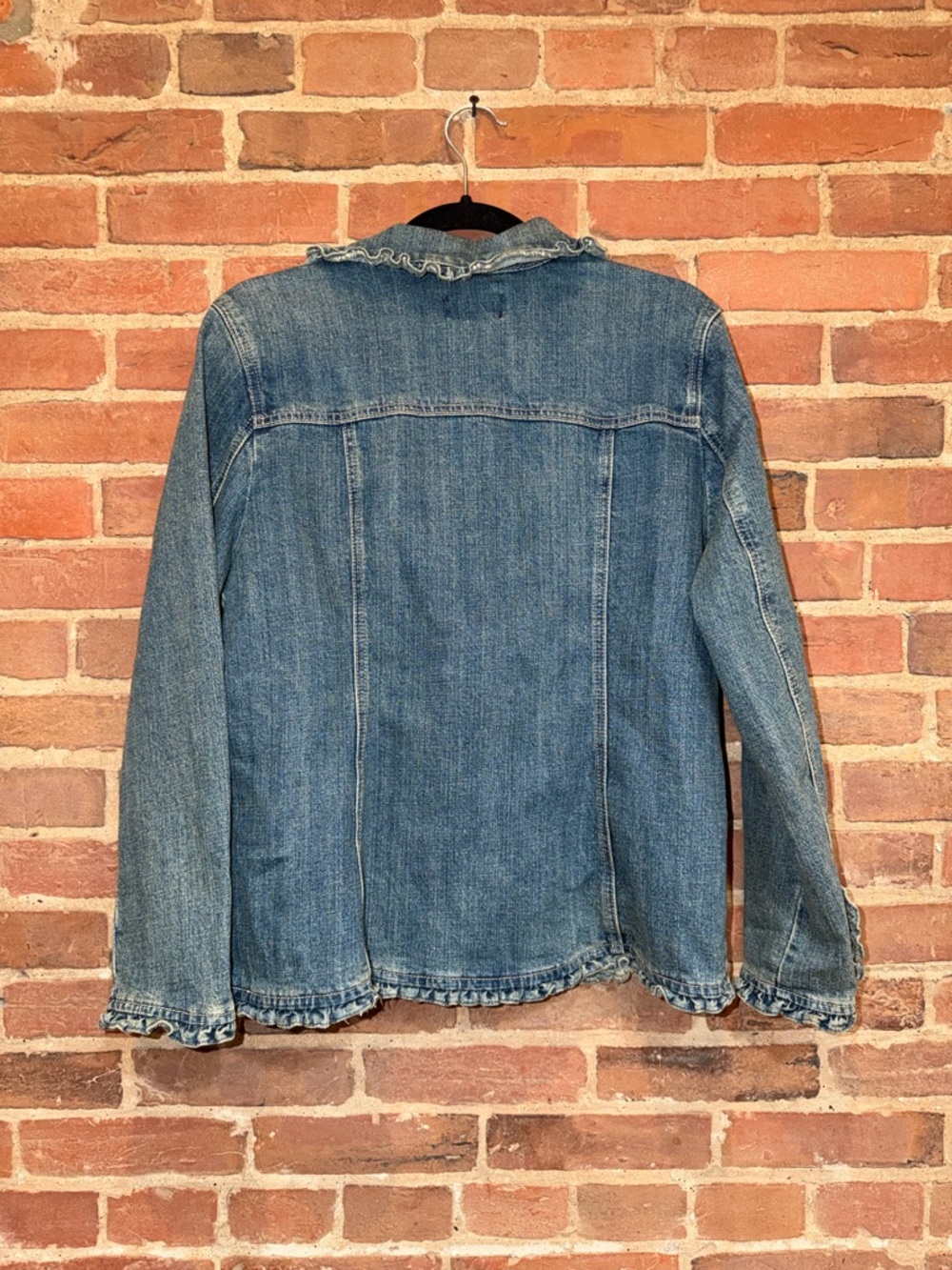 Westport Blue Ruffle-Trim Denim Jacket - Picture 9 of 12